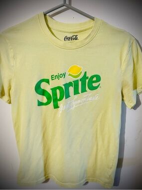 Coca-Cola Yellow Tee with Bold Green Sprite Logo
